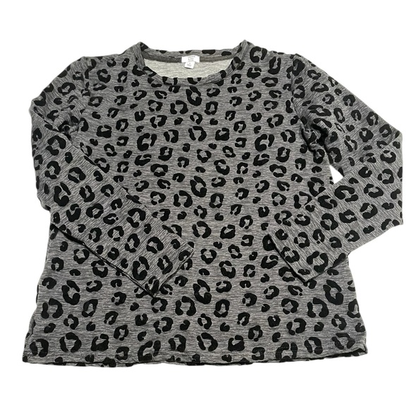 Crown &‎ Ivy Women’s Small Leopard Print Crew Neck Long Sleeve Top - Picture 1 of 7